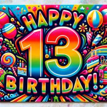 Happy 13th birthday wishes