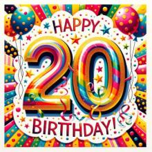 Happy 20th birthday wishes