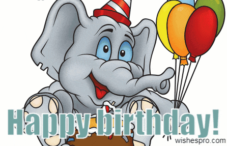 Życzenia urodzinowe - elephant