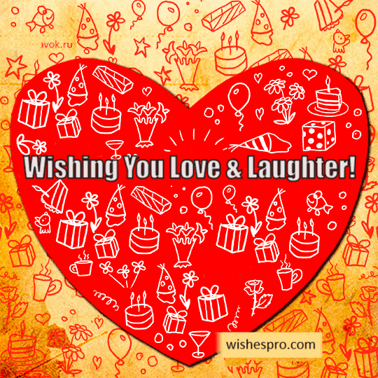 Birthday Wishes - Red Heart